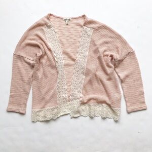 Sophia + Zeke light open front cardigan EUC M(10Y)